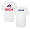 Stony Brook University TF and XC White Performance Tee - John Fontanez