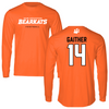 Sam Houston State University Football Orange Performance Long Sleeve - #14 Kavian Gaither