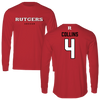 Rutgers University Soccer Red Long Sleeve - #4 Nick Collins