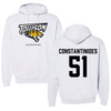 Towson University Lacrosse Gray Hoodie - #51 Matt Constantinides