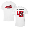 Jacksonville State University Baseball White JSU Performance Tee - #45 Foster McDonald