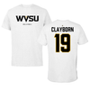 West Virginia State University Volleyball White Performance Tee - #19 Ryleigh Clayborn
