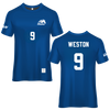 University of Alabama in Huntsville Blue Soccer Jersey - #9 Michael Weston