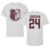 Alabama A&M University Basketball Light Gray Performance Tee - #24 Nari Jordan