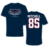 Florida Atlantic University Football Navy Mascot Tee - #85 Devarius Mitchell