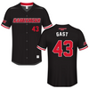 Jacksonville State University Black Gamecocks Baseball Jersey - #43 Austin Gast