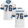 Bucknell University White Football Jersey - #76 Ashton Sempervive