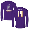 University at Albany Football Purple Mascot Long Sleeve - #14 Kevon Angry