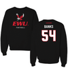 Eastern Washington University Football Black EWU Crewneck - #54 Jaren Banks