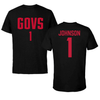 Austin Peay State University Football Black Jersey Tee - #1 Jesse Johnson