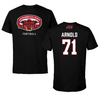 Jacksonville State University Football Black Performance Tee - #71 Kaiden Arnold