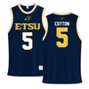 East Tennessee State University Navy Basketball Jersey - #5 Jaileyah Cotton