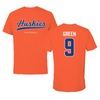 Houston Christian University Football Orange Tee - #9 Adrian Green