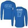 University of Alabama in Huntsville Baseball Blue Long Sleeve - #17 JC Wilburn