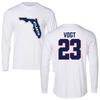 Florida Atlantic University Soccer White Long Sleeve - #23 Taylor Vogt