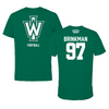 Illinois Wesleyan University Football Green Tee - #97 Campbell Brinkman