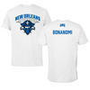 University of New Orleans TF and XC White Performance Tee - Irene Bonanomi