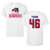 Stony Brook University Lacrosse White Performance Tee - #46 Eva Thorn