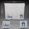 Drake University Football Gray Blanket - #77 Drew Heiss