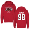 Jacksonville State University Football Red Hoodie - #98 Jackson Veasy