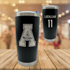 Appalachian State University Ice Hockey Black Stainless Steel Tumbler - #11 Ethan Locklear