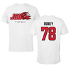 Jacksonville State University Football White JSU Tee - #78 Brock Robey