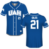 University of Alabama in Huntsville Blue Baseball Jersey - #21 Tanner Giles