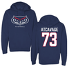 Florida Atlantic University Football Navy Mascot Hoodie - #73 Alex Atcavage