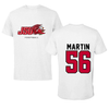 Jacksonville State University Football White JSU Hoodie - #56 Daylan Martin