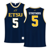 East Tennessee State University Navy Basketball Jersey - #5 Allen Strothers