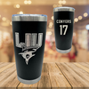 Long Island University Football Black Stainless Steel Tumbler - #17 Kyon Conyers