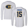 University of Wisconsin-Eau Claire Football White Long Sleeve - #15 Cade Cosson