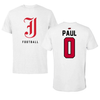 Jacksonville State University Football White Tee - #0 Andrew Paul