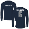 Butler University Football Navy Performance Long Sleeve - #6 Shadon Shannon