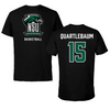 Northeastern State University Basketball Black NSU Tee - #15 Trey Quartlebaum