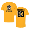 Fort Hays State University Football Gold Tee - #83 Tiernan ReedCox