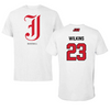 Jacksonville State University Baseball White Performance Tee - #23 JD Wilkins