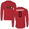 Illinois State University Basketball Red Redbird Performance Long Sleeve - #0 Jack Daugherty