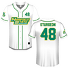 Norfolk State University White Baseball Jersey - #48 CC Sturgeon