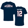 Florida Atlantic University Basketball Navy Block Tee - #12 Jalen Gaffney