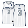 Monmouth University White Basketball Jersey - #3 Madison Durr