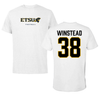 East Tennessee State University Football White Tee - #38 Brock Winstead