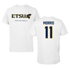 East Tennessee State University Volleyball White Performance Tee - #11 Melanie Morris