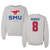 Southern Methodist University Soccer Gray Crewneck - #8 Mackenzie Rudden