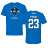 University of New Orleans Basketball Blue Mascot Tee - #23 DeArica Pryor
