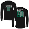 Northeastern State University Football Black Jersey Performance Long Sleeve - #80 Braylen Danzy