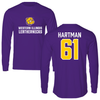 Western Illinois University Football Purple Long Sleeve - #61 Brayden Hartman