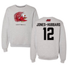 Jacksonville State University Softball Gray Crewneck - #12 Jones-Hubbard