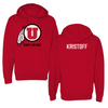 University of Utah Swimming & Diving Red Hoodie - Keaton Kristoff