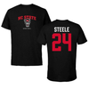 North Carolina State University Basketball Black Tee - #24 Laci Steele